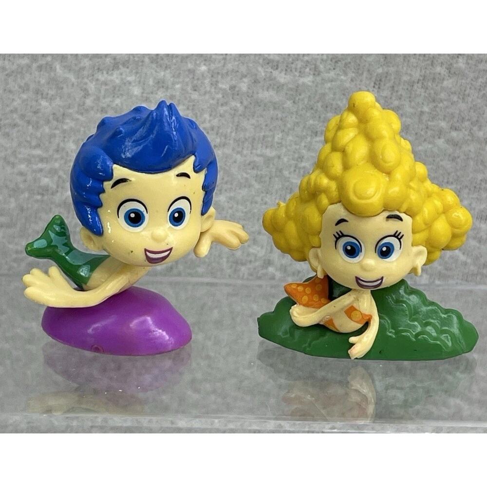 Bubble Guppies Mini Figures Viacom 1.5” Preschool Toy Characters Cake Toppers